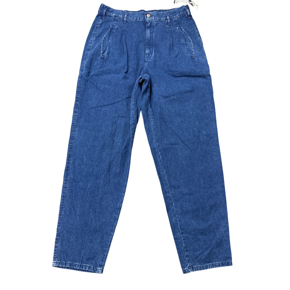 Levi's Dockers 1988 Vintage Jeans Women 12 Blue NWT High Rise Pleated Denim USA